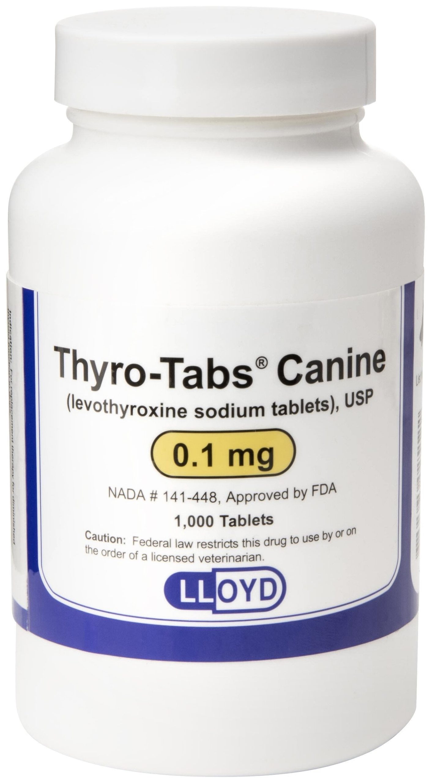 Thyro-Tabs (Levothyroxine Sodium) Tablets for Dogs, 0.1-mg, 1 tablet