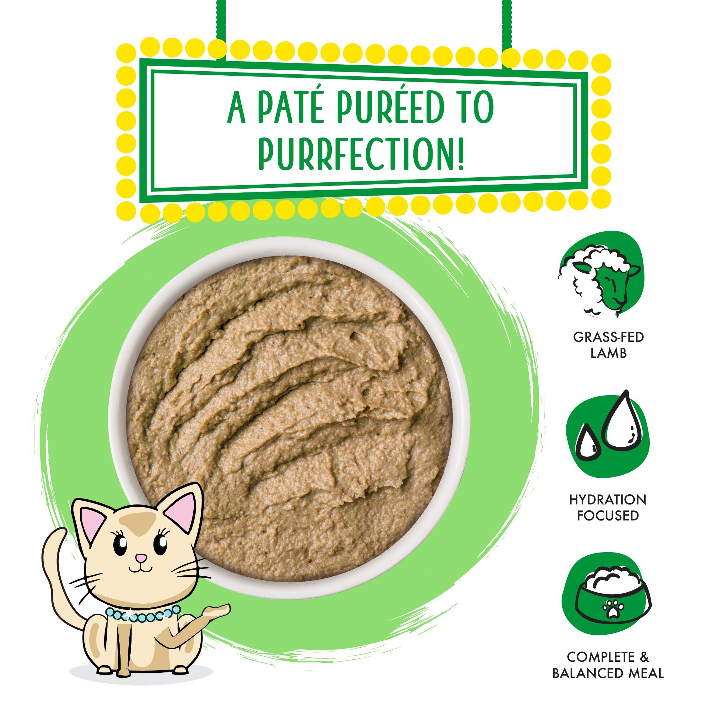 Weruva Slide N' Serve Let's Make a Meal Lamb & Mackerel Dinner Pate Grain-Free Cat Food Pouches, 5.5-oz pouch, case of 12