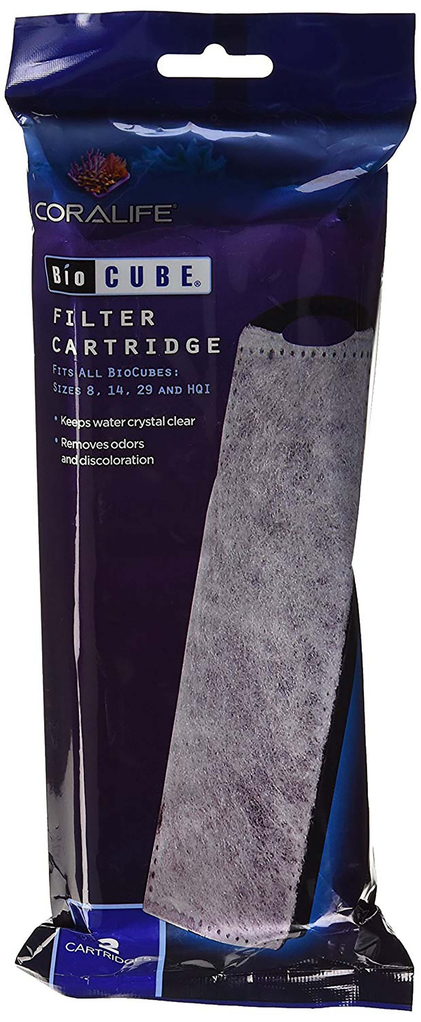 Coralife BioCube Aquarium Filter Cartridge, 2-pack