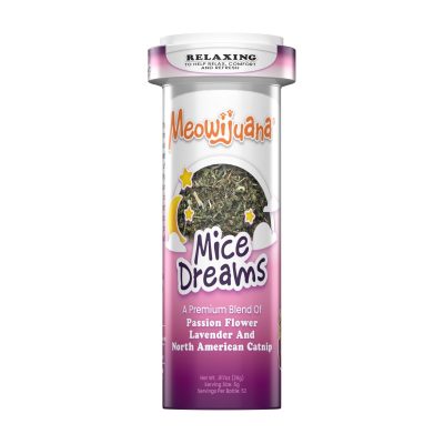 Meowijuana Mice Dreams Catnip, Passion Flower, & Lavender Blend Catnip, 0.917-oz bottle