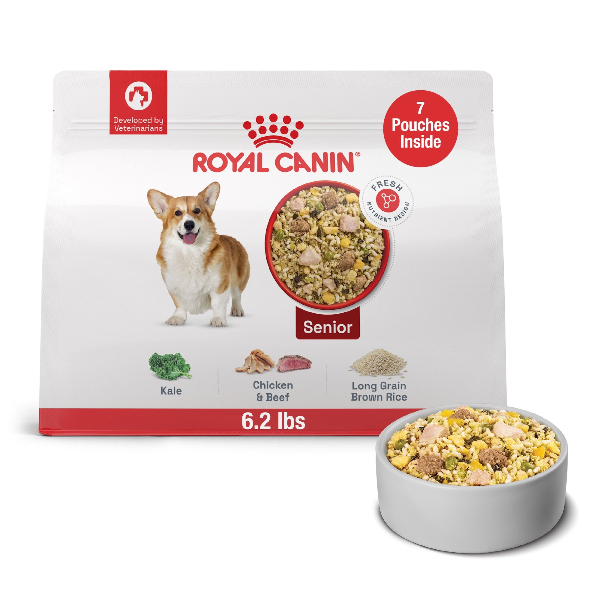 Royal Canin Fresh Health Nutrition Senior Dog Food, 14.1-oz pouch, pack of 7
