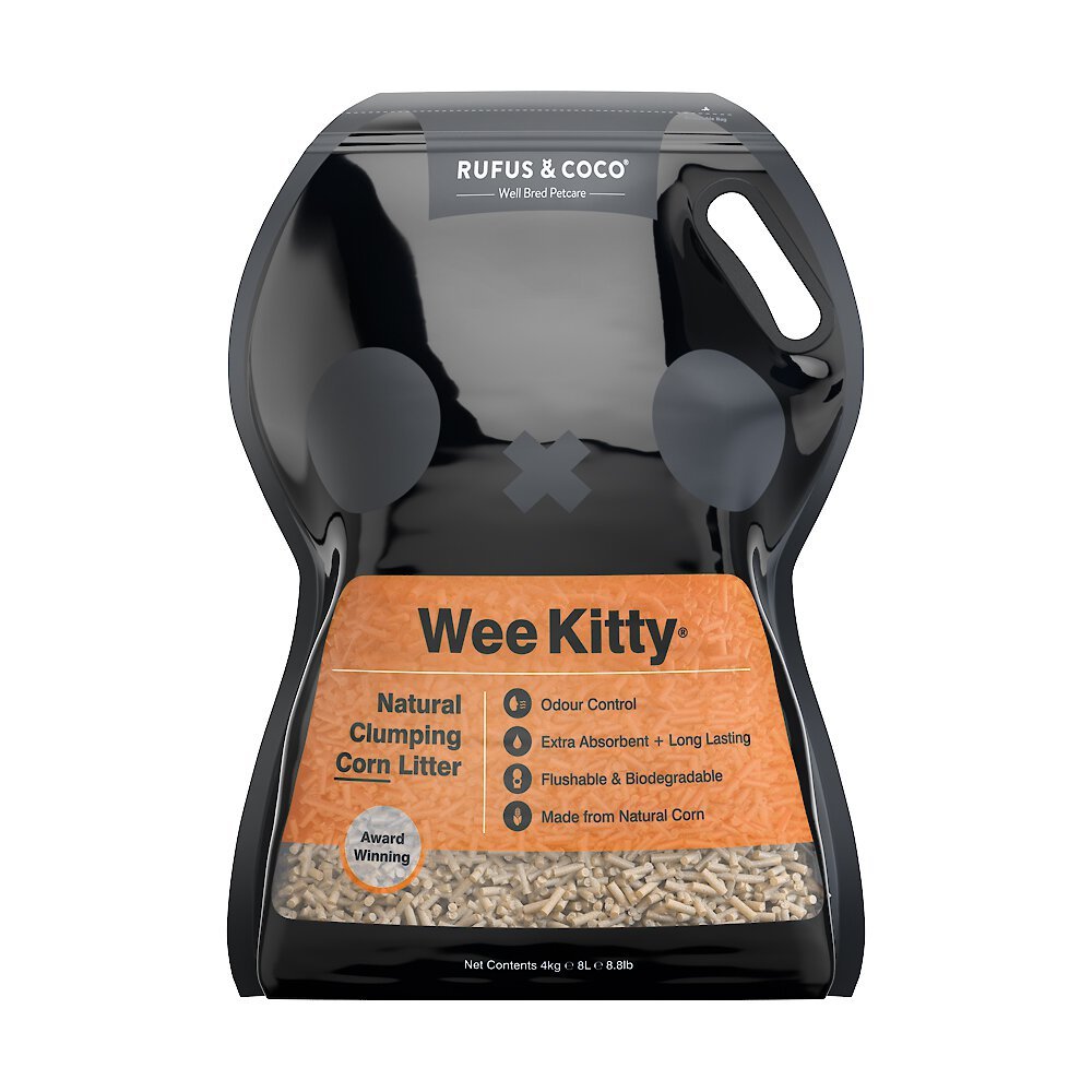 Rufus & Coco Wee Kitty Unscented Clumping Corn Cat Litter, 8.8-lb bag