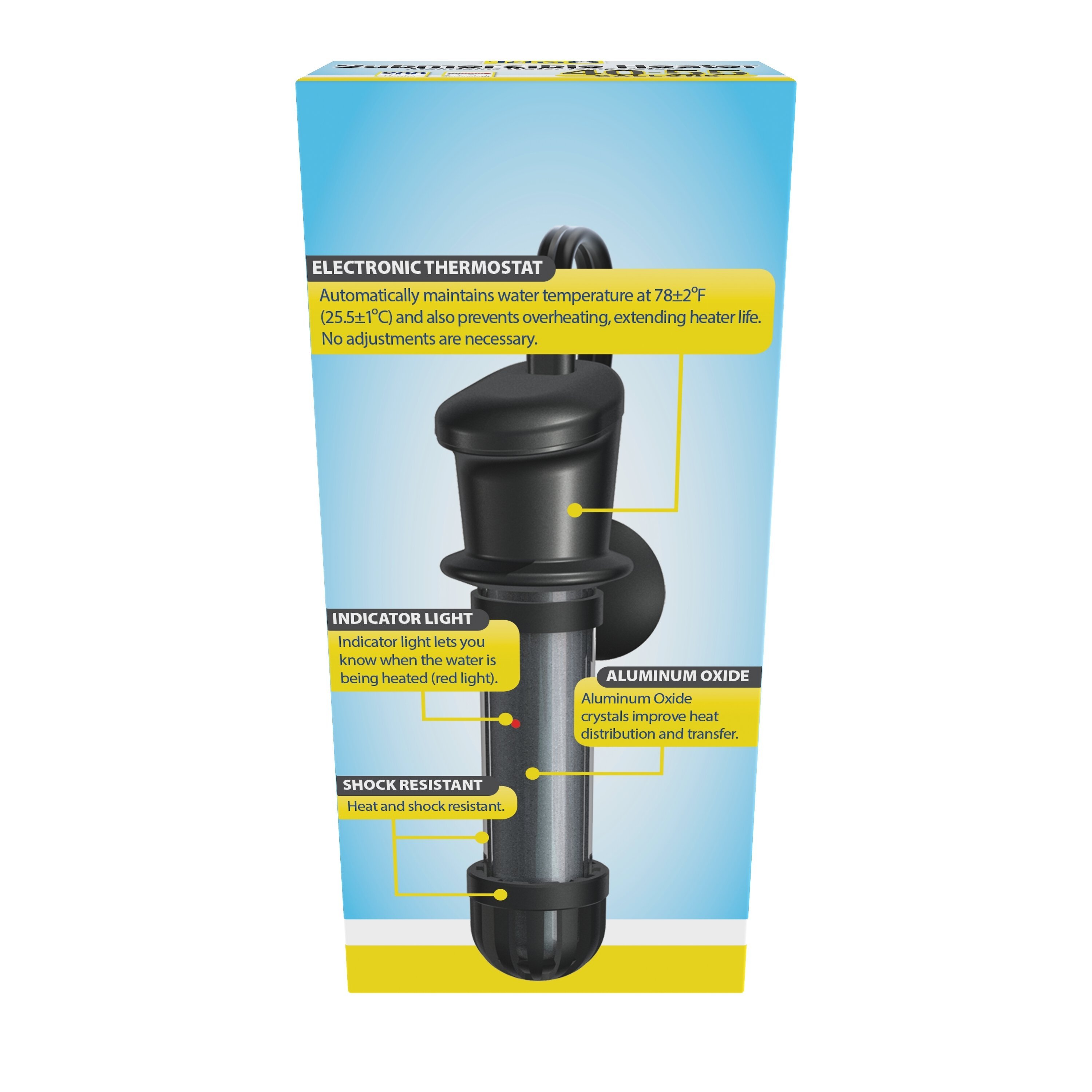 Tetra HT55 Submersible Aquarium Heater & Electronic Thermostat, 200-watt