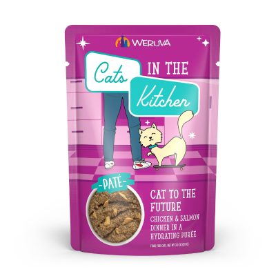 Weruva Cats in the Kitchen Cat to The Future with Chicken & Salmon Grain-Free Cat Food Pouches, 3-oz pouch, case of 12