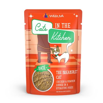 Weruva Cats in the Kitchen The Breakfast Cat with Chicken & Pumpkin Grain-Free Cat Food Pouches, 3-oz pouch, case of 12