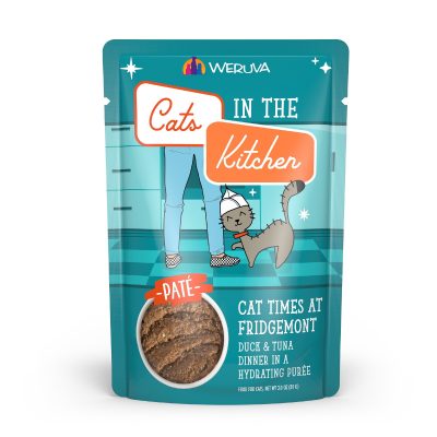 Weruva Cats in the Kitchen Cat Times At Fridgemont with Duck & Tuna Grain-Free Cat Food Pouches, 3-oz pouch, case of 12