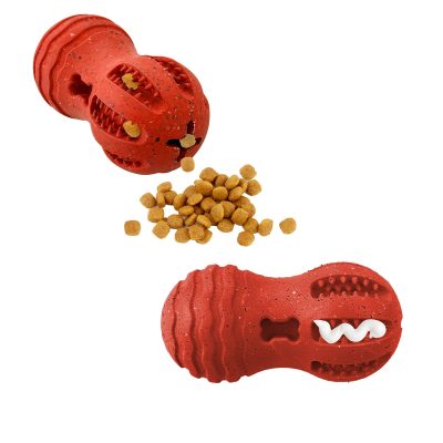 Arlee Home & Pet Max Fusion Made with Nike Grind Weeble Treat Dispensing Dog Toy, Red, Small