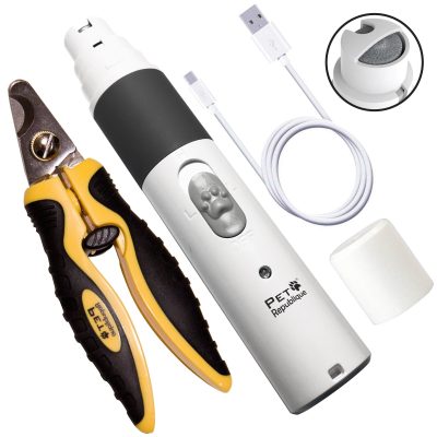 Pet Republique Small Nail Clipper & Grinder Rechargeable & Quite 2-Speed Dog Nail Trimmer Kit
