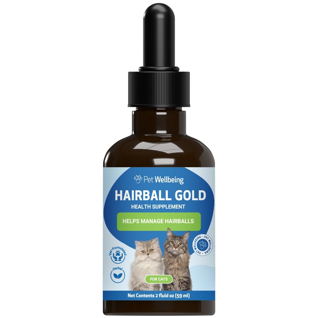 Pet Wellbeing Hairball GOLD Liquid Hairball Control Supplement for Cats, 2-oz bottle