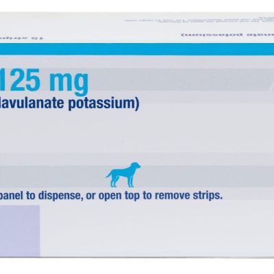 Clavacillin (amoxicillin trihydrate/clavulanate potassium) Tablets for Dogs & Cats, 125-mg, 1 tablet