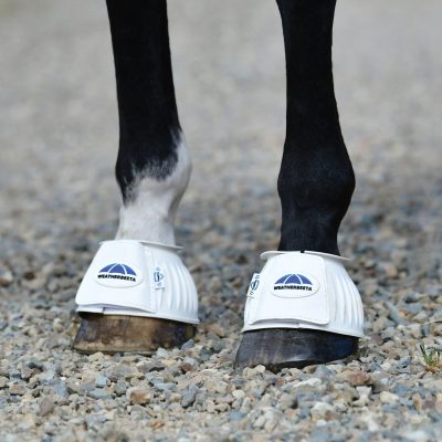 WeatherBeeta Tough-Tec Prime Rubber Bell Horse Boots, White/White, Medium