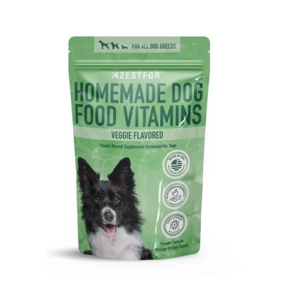 Azestfor Homemade Dog Food Veggie Flavored Powder Multivitamins for Dogs, 1-lb bag