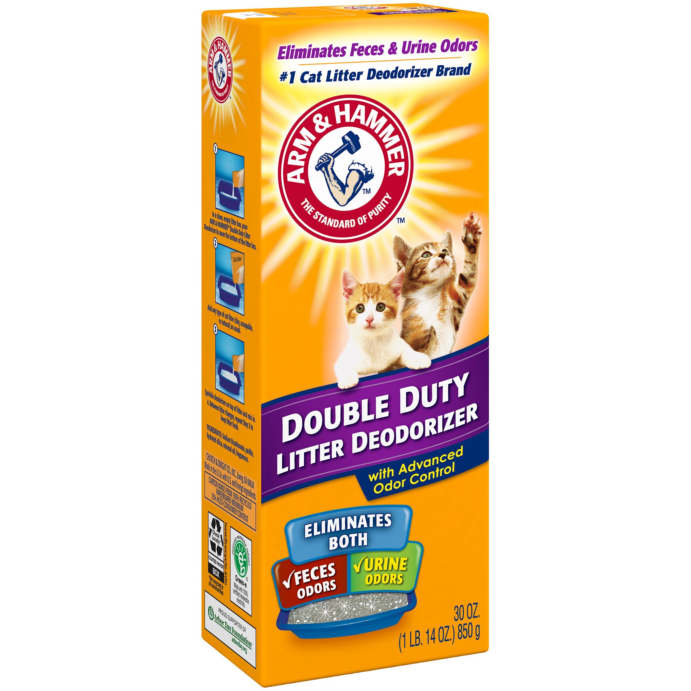 Arm & Hammer Litter Baking Soda Double Duty Cat Litter Deodorizer, 30-oz