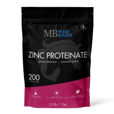 Mad Barn Zinc Proteinate Organic Trace Mineral Horse Powder Supplement, 2.2-lb bag