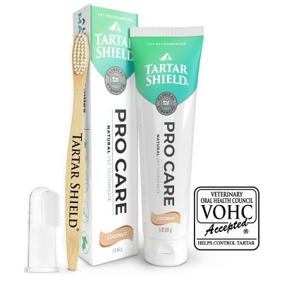 Tartar Shield Pro Care Enzymatic Coconut Flavor Dog & Cat Dental Kit, 3 -oz tube