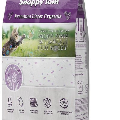 Snappy Tom Natural Lavender Scented Non-Clumping Crystal Cat Litter, 4.4-lb bag