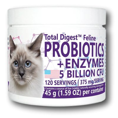 Equa Holistics Total Digest Probiotics & Enzymes Cat Supplement, 1.59-oz tub