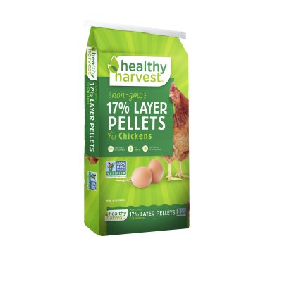 Healthy Harvest Non-GMO 17% Protein Layer Mini Pellets Chicken Feed, 20-lb bag