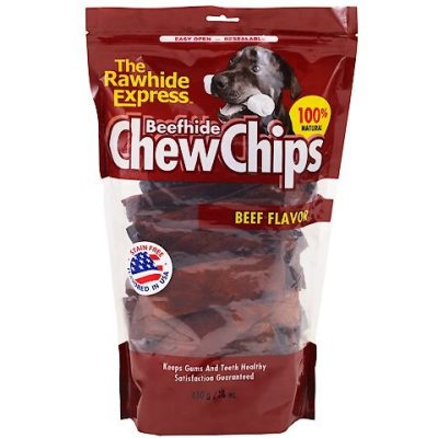 The Rawhide Express Beefhide Chew Chips Beef Flavor Dog Treats, 16-oz bag