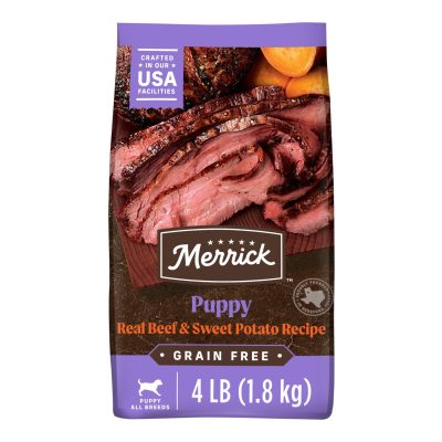 Merrick Grain-Free Dry Puppy Food Real Beef & Sweet Potato Recipe, 4-lb bag