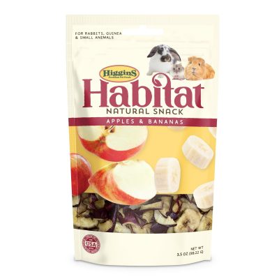 Higgins Habitat Natural Snack Apples & Bananas Small Animal Treats, 3.5-oz bag