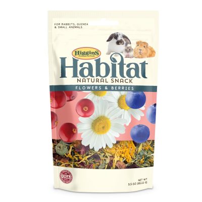 Higgins Habitat Natural Snack Flowers & Berries Small Animal Treats, 3.5-oz bag