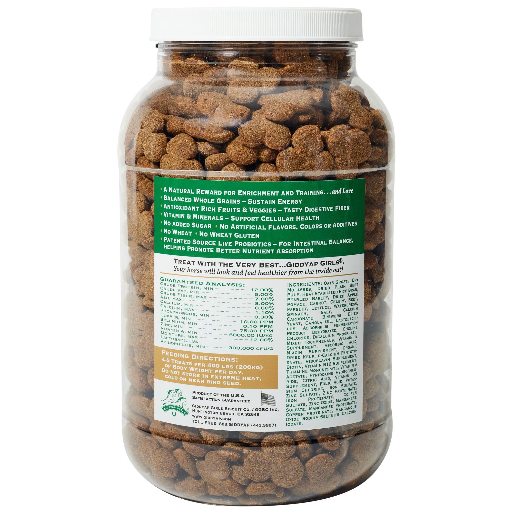 Giddyap Girls Biscuit Company Premium Apple Horse Treats, 4.5-lb jar