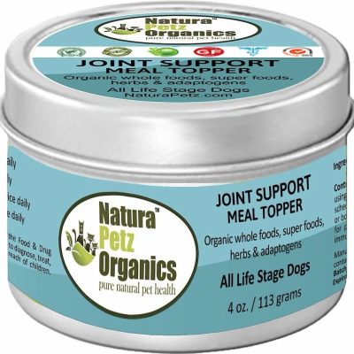 Natura Petz Organics Joint Support Turkey Flavored Powder Joint Supplement for Dogs, 4-oz tin