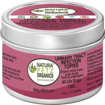 Natura Petz Organics Urinary Tract Infection Turkey Flavored Powder Urinary & Kidney Supplement for Cats, 4-oz tin