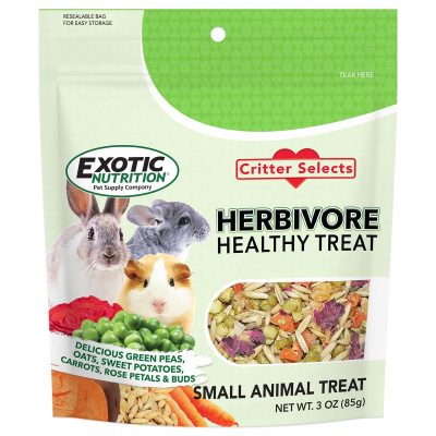 Exotic Nutrition Critter Selects Herbivore Small Animal Treats, 3-oz bag