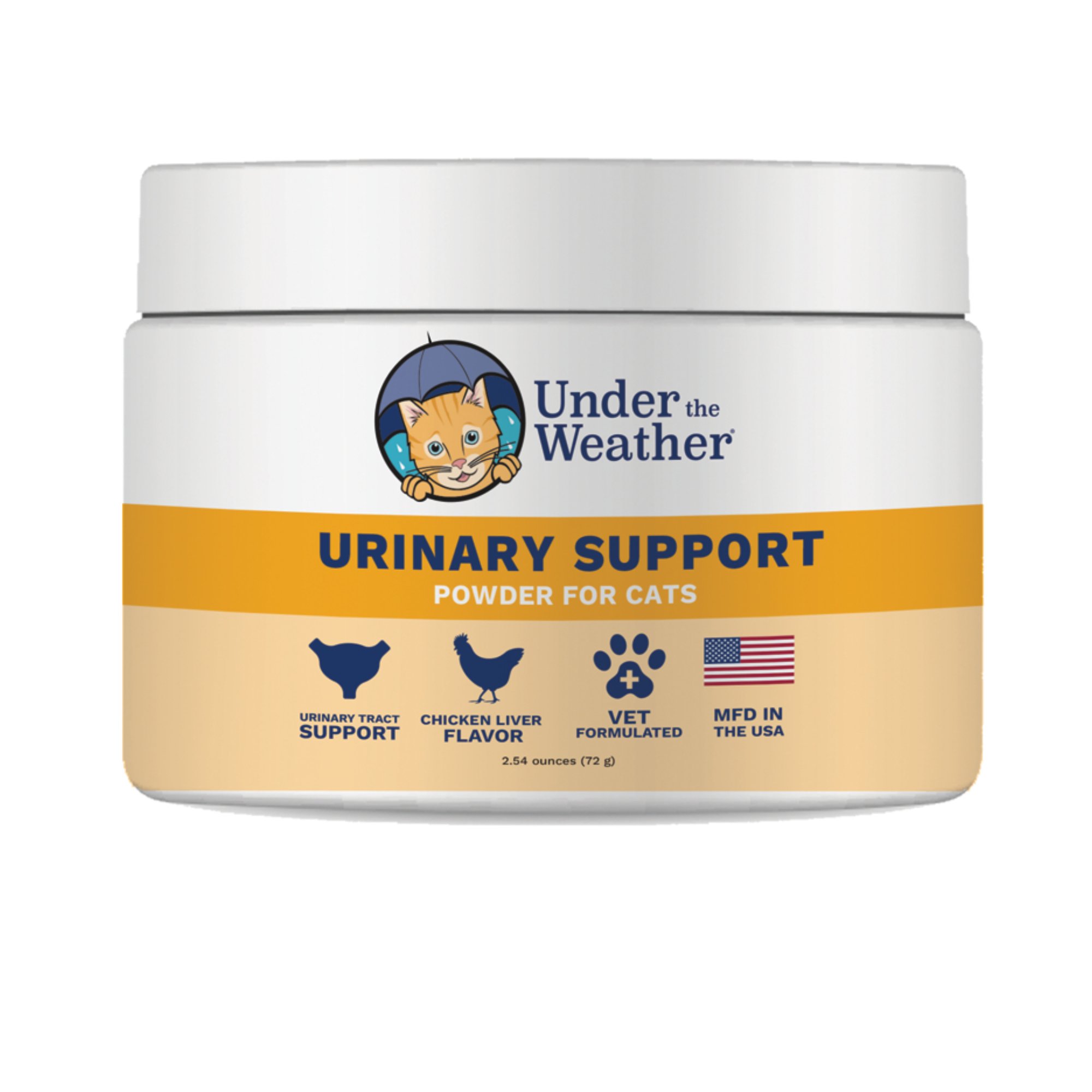 Under the Weather Urinary Support Powder Supplement for Cats, 2.54-oz jar