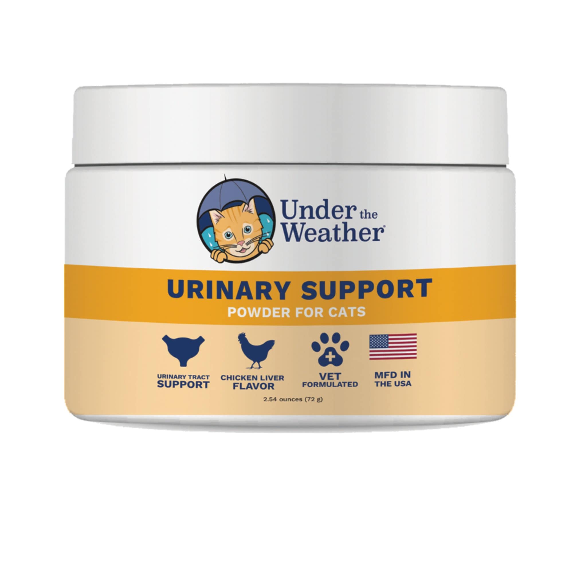 Under the Weather Urinary Support Powder Supplement for Cats, 2.54-oz jar