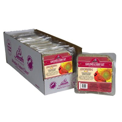 Heath Outdoor Products Sunflower & Cherry Suet Cake Songbird Food, 10-oz tray, case of 12