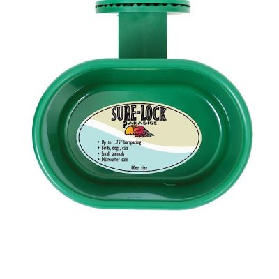 Caitec Featherland Paradise Sure-Lock Cup Bird Cage Feeder, 10-oz