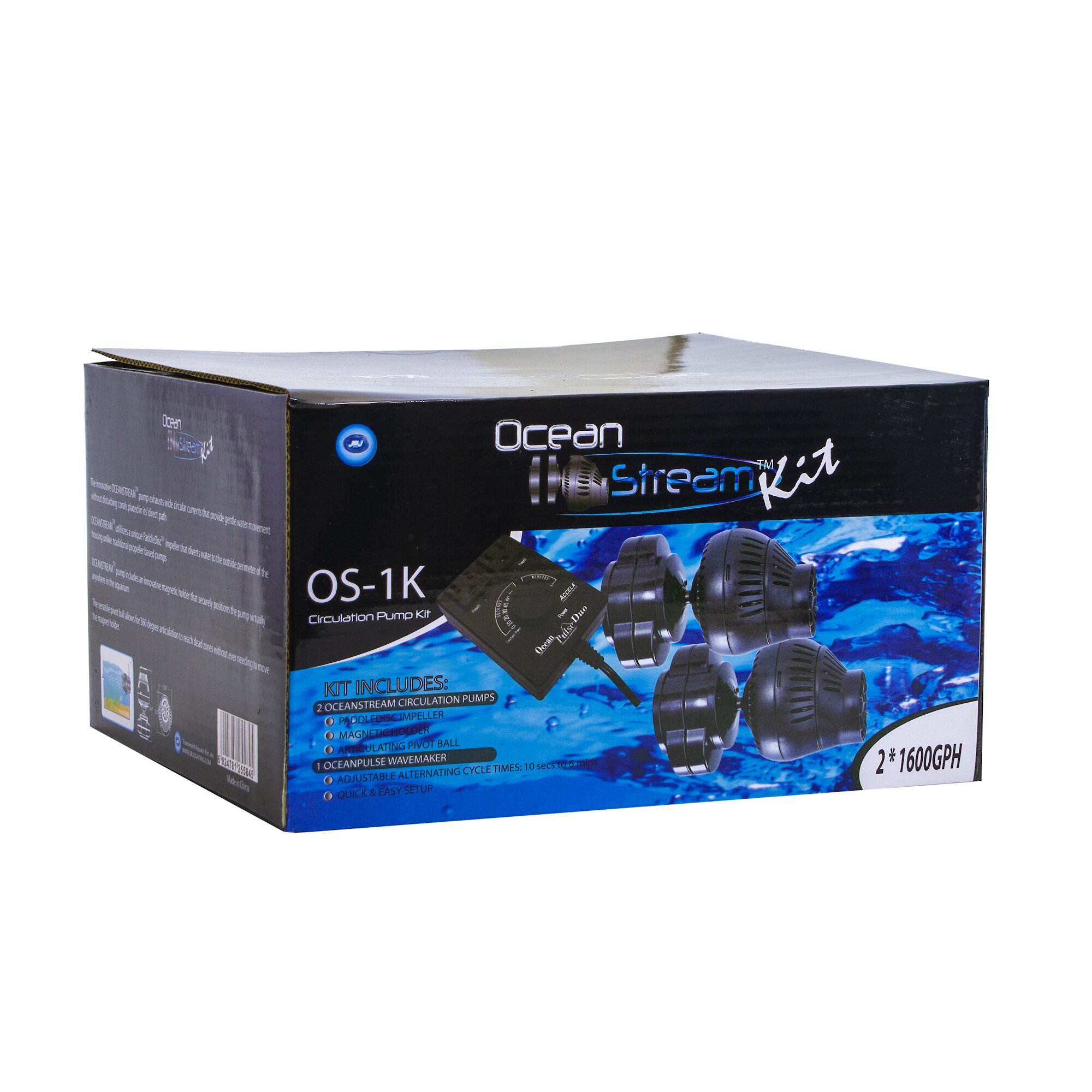 JBJ Aquarium Ocean Stream OS-1K Aquarium Circulation Pump Kit, 2X1600 GPH