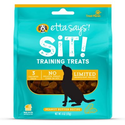 Etta Says! Sit! Training Treats Peanut Butter Recipe Dog Treats, 6-oz bag