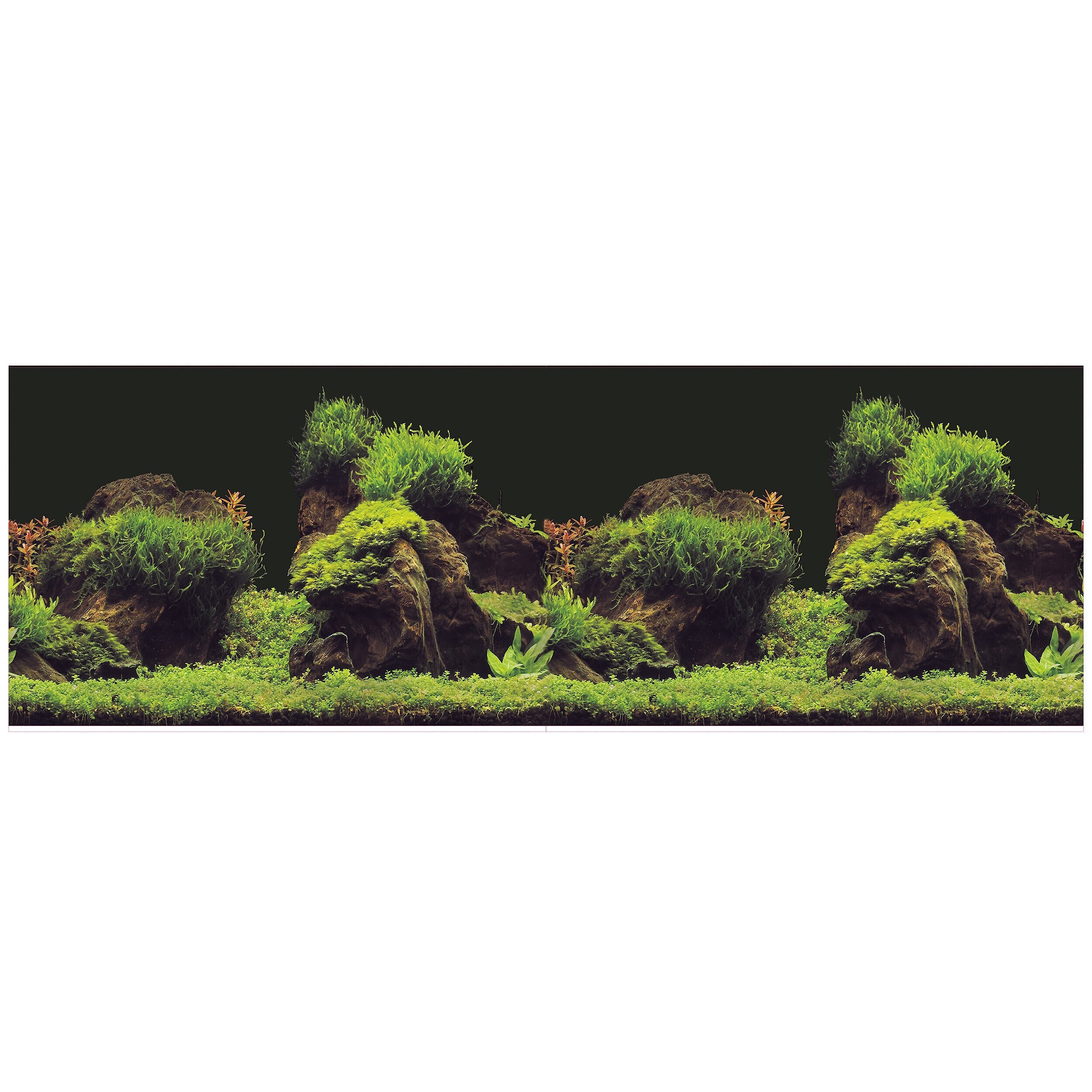 Vepotek Double-Sided Fish Aquarium Background, Deep Sea & Water Plants, Large