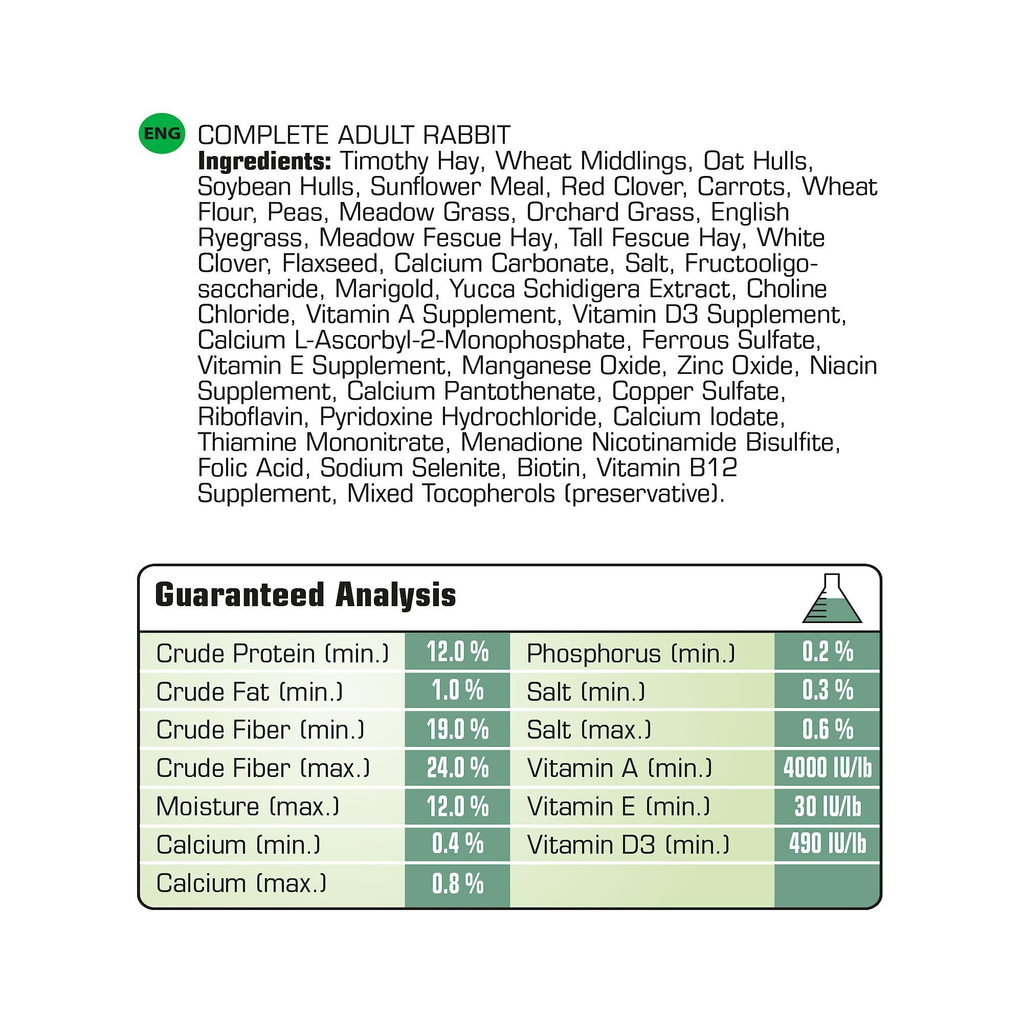 Versele-Laga Complete All-In-One Nutrition Adult Rabbit Food, 3-lb bag