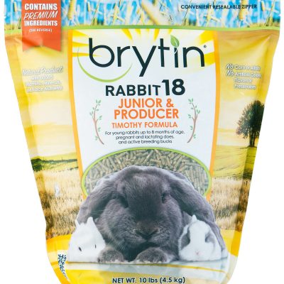 Brytin Rabbit 18 Junior & Producer Timothy Formula Pellet Growing Rabbit Food, 10-lb bag