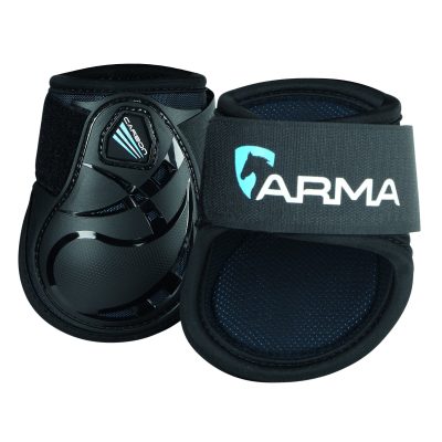 Shires Equestrian Products ARMA Carbon Fetlock Horse Boots, Black, Cob