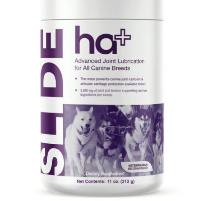 SLIDE ha+ Advanced Joint Lubrication Hyaluronic Acid UCII Collagen Joint Supplement for Dogs, 11-oz jar