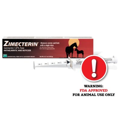 Zimecterin Ivermectin 1.87% Paste Horse Dewormer, .21-oz syringe, 1 count