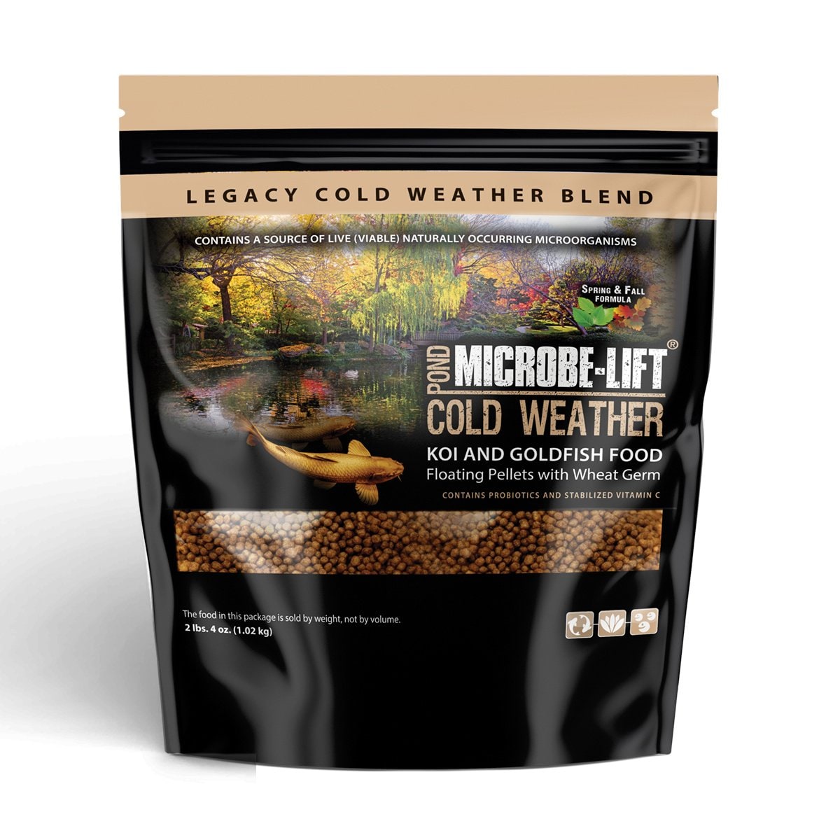 Microbe-Lift Legacy Cold Weather Floating Pellets with Wheat Germ Koi & Goldfish Food, 2.25-lb jar