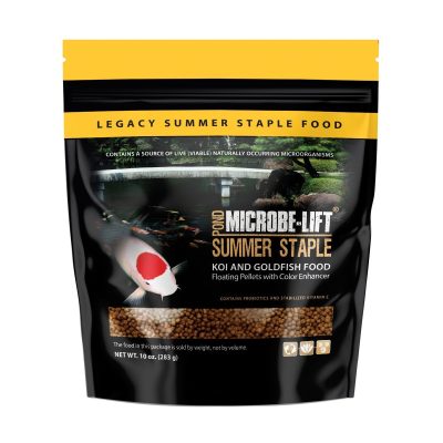 Microbe-Lift Legacy Summer Staple Floating Pellets with Color Enhancer Koi & Goldfish Food, 10-oz jar