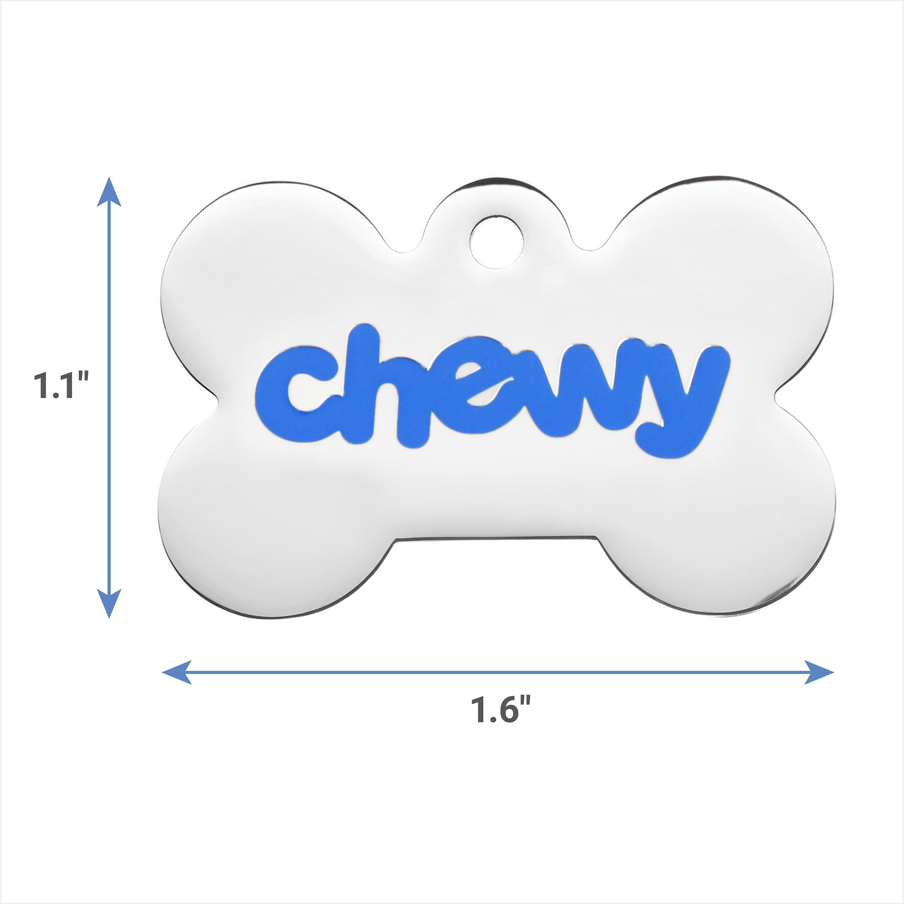 Frisco Chewy Stainless Steel Personalized Dog & Cat ID Tag with Enamel Infill, Regular