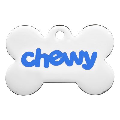 Frisco Chewy Stainless Steel Personalized Dog & Cat ID Tag with Enamel Infill, Regular