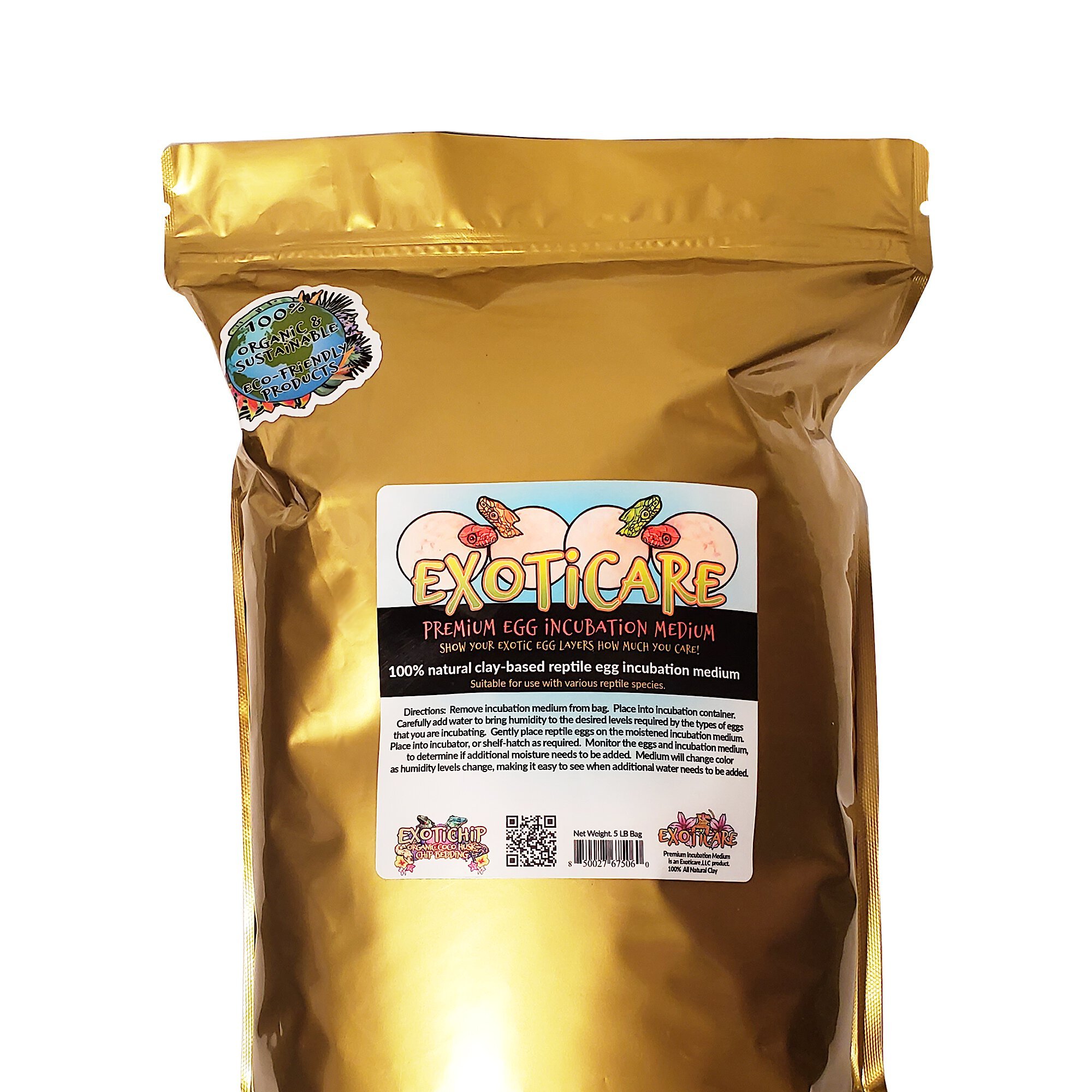 Exoticare Premium Egg Incubation Reptile Bedding, Medium, 5-lb bag
