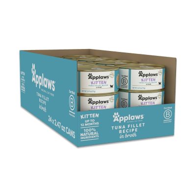 Applaws Tuna Fillet in Broth Wet Kitten Food, 2.47-oz can, case of 24
