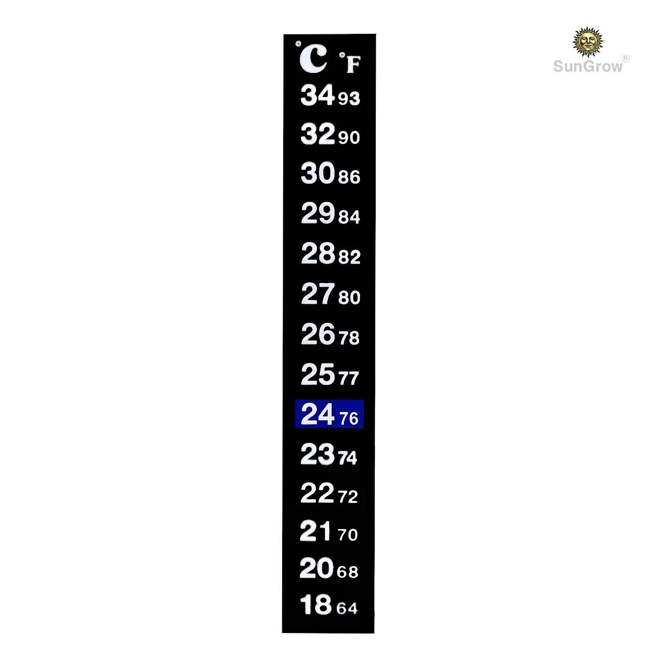 SunGrow Betta Fish Thermometer Sticker, Temperature Strip for Small Aquarium & Reptiles Tank