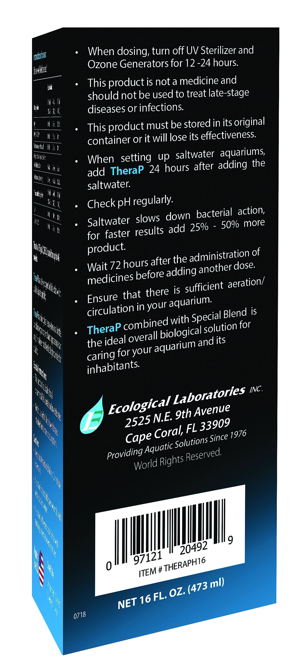 Microbe-Lift TheraP Aquarium Fish Water Treatment, 16-oz bottle